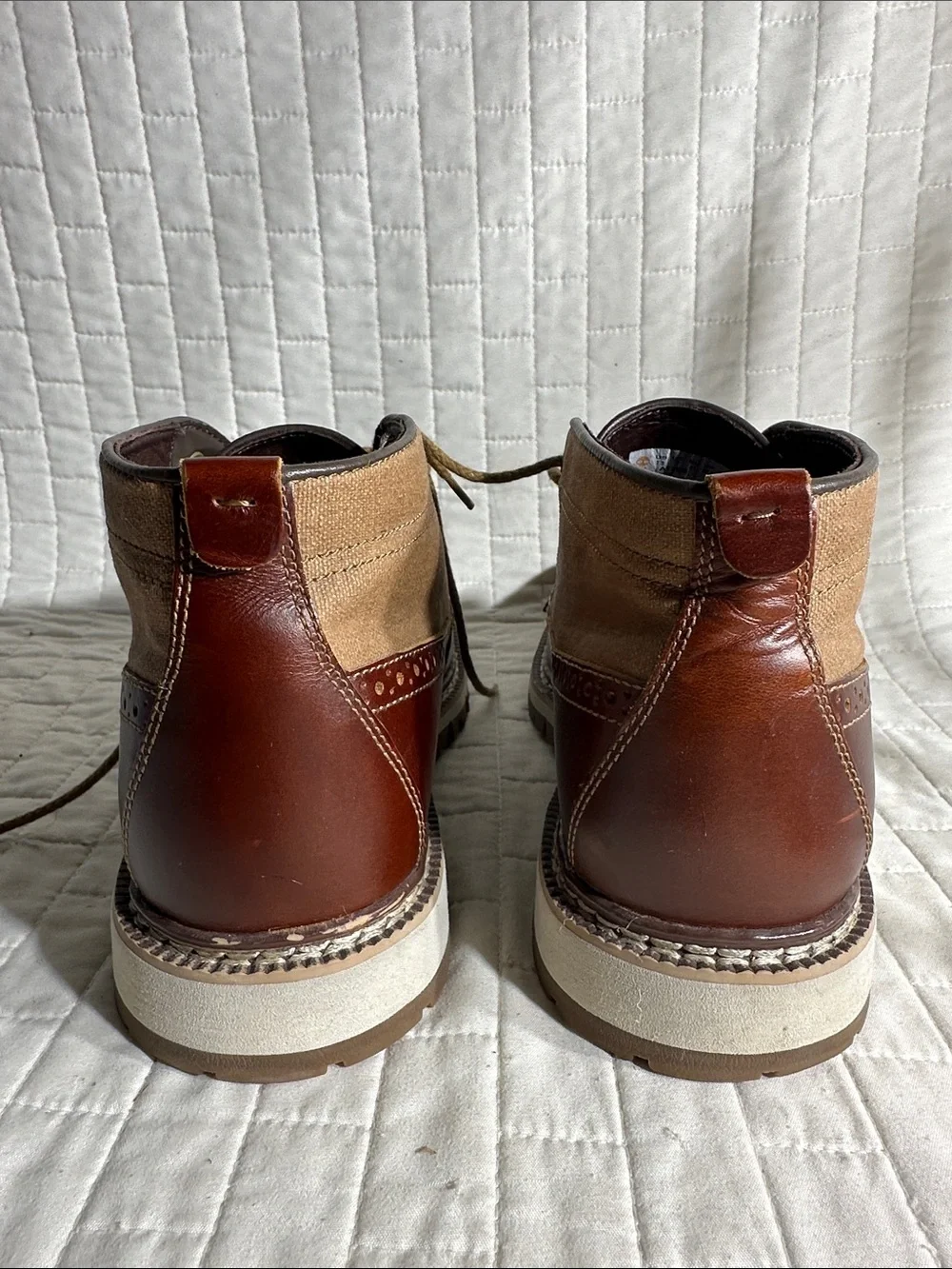 Timberland Britton Hill waterproof chukka boots two-tone leather and canvas